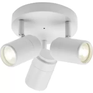 Image of GU10 Triple Spotlight - Matt White 230V IP44 20W