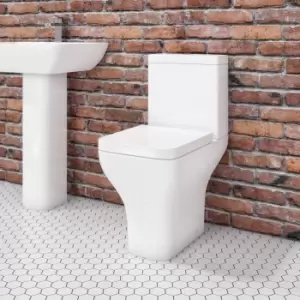 image of Close Coupled Rimless Comfort Height Toilet with Soft Close Seat - Austin