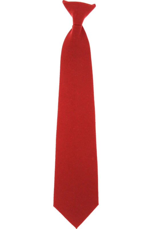 Image of Yoko Clip-On Tie in Red Red Unisex One Size