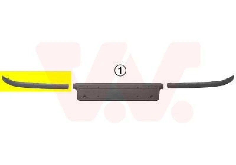 Image of VAN WEZEL Bumper moulding VAN WEZEL 0646584