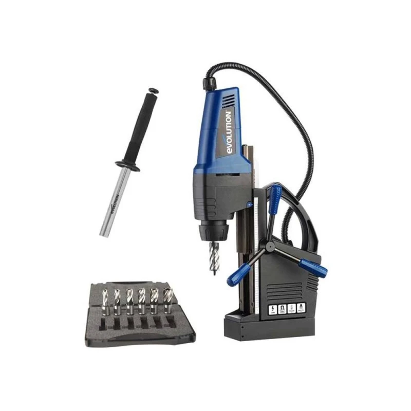 Image of Evolution Evomag42 Magnetic Drill Pro Pack 1200W 240V - 1500kg Adhesion in Blue Blue Unisex