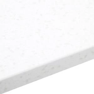 34mm Gemini White Stone effect Bevel edge Earthstone Worktop corner section L0.95m D950mm - main image