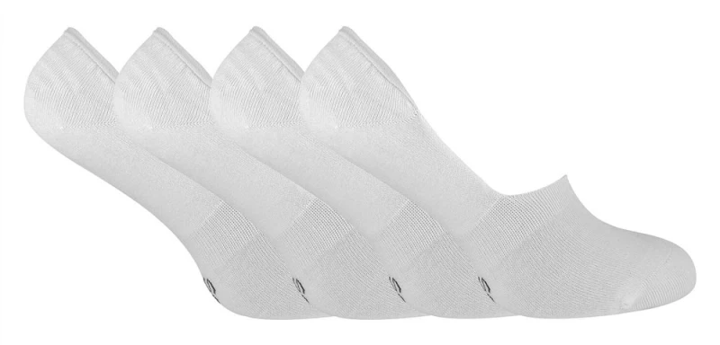 Image of Sock Snob Sock Snob Men 4 Pack Luxury Bamboo No Show Invisible Socks in White Size: 7-11 White 7-11 Male 5060597077491
