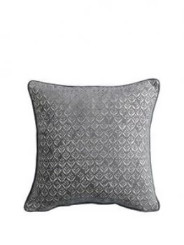 Image of Gallery Metallic Printed Cushion - Grey