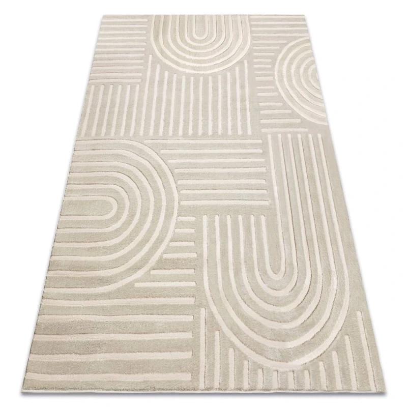 Image of RugsX Carpet Balance 1918 Taupe - Geometric, Structural, Glamour 120X170 Cm