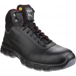 Image of Puma Mens Safety Pioneer Mid Safety Boots Black Size 11