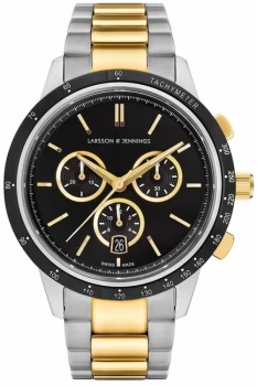 Image of Larsson & Jennings Rally 41mm Watch CHR41-3LSLVGLD-C-Q-P-SBB-O