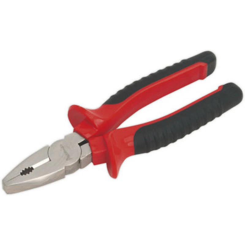 Image of Loops 190mm Combination Pliers - Drop Forged Steel - 35mm Jaw Capacity - Comfort Grip Metallics