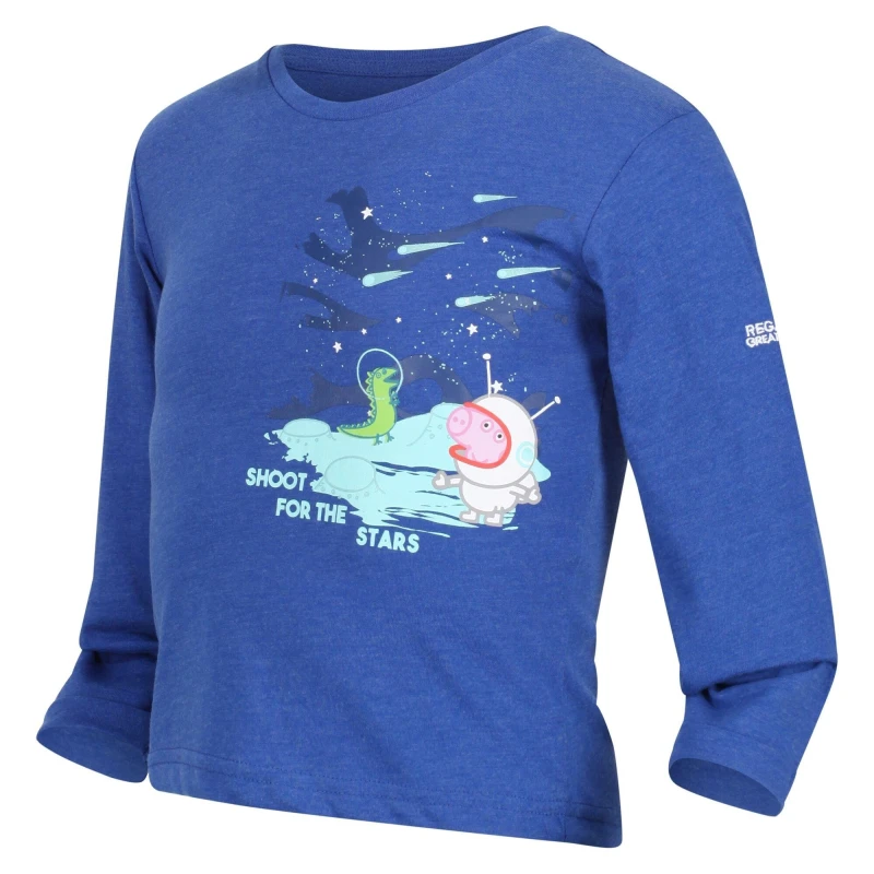Image of Regatta Peppa Pig Long Sleeve T Shirt - Blue Blue 2 - 3 Years