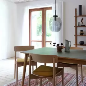 Image of Dyberg Larsen Smoke Pendant Ceiling Light With Black Suspension 39cm