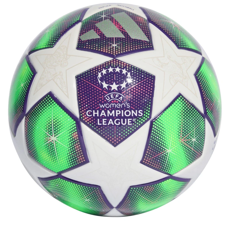 Image of adidas Womens UEFA Champions League Mini Football 2025 2026 White/Yellow unisex Mini