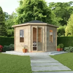 Image of Mercia 28mm Double Glaze Corner Cabin - 3m x 3m