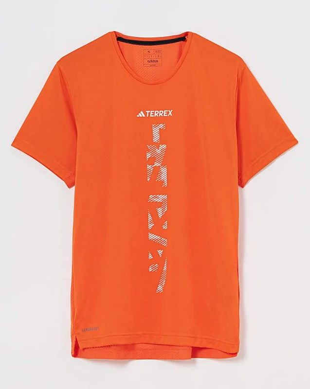 Image of adidas Terrex Agravic Trail Running T-Shirt - Orange Orange L