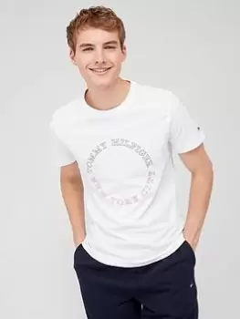 Image of Tommy Hilfiger Monotype Roundle T-Shirt - White Size M Men