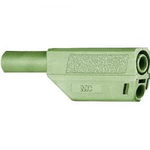 Image of Straight blade safety plug Plug straight Pin diameter 4mm Green
