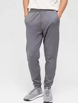 Image of BOSS Boss Hadiko Curved Logo Joggers, Medium Grey, Size L, Men