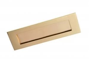 Image of Wickes Victorian Letter Plate - Brass 76 x 254mm