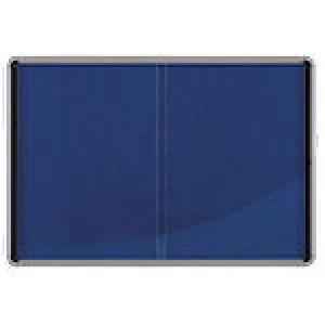 image of Nobo Lockable Noticeboard Internal Glazed 8 x A4 Blue 108.5 x 82.5 cm