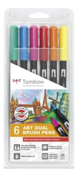 image of Tombow ABT Dual Brush Pen 2 tips Dermatlogical PK6