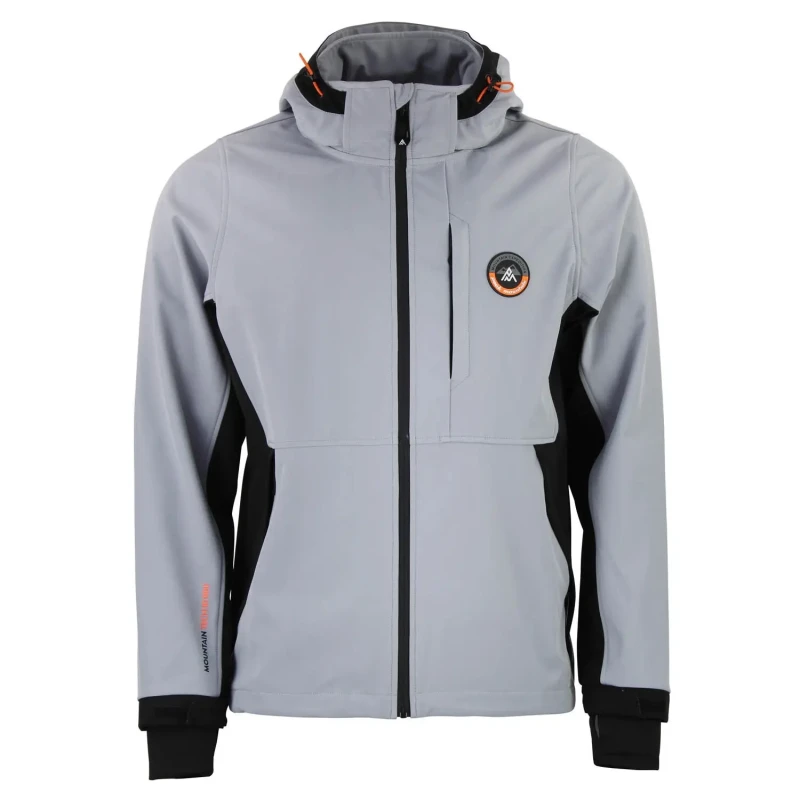 Image of Mesh-lined softshell jacket Peak Mountain Cafe Gris Male M