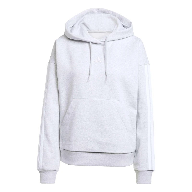 Image of adidas Essentials 3-Stripes Fleece Hoodie Grey female M (12-14)