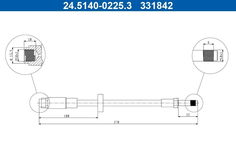 Image of Brake hose ATE 24.5140-0225.3