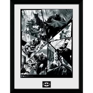 Image of Batman Comic Collage Framed Collector Print