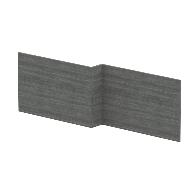 Image of Balterley MFC Reversible ShowerBath Front Panel Woodgrain Anthracite 1700mm Grey unisex