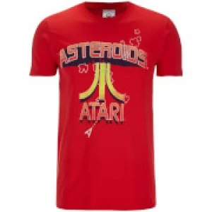 Image of Atari Mens Asteroids Atari Vintage Logo T-Shirt - Red - L
