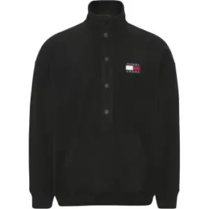 Image of Tommy Jeans Tjm Skater Badge Polar Mock Neck - Black