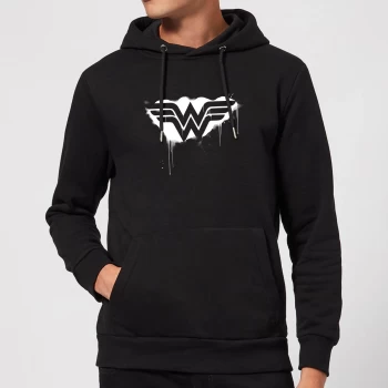 Image of Justice League Graffiti Wonder Woman Hoodie - Black - S
