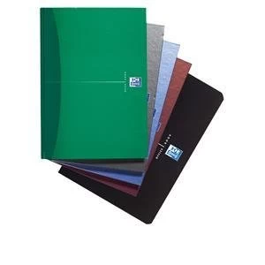 image of Original Oxford Office Notebook Casebound Hard Cover Ruled 192 Pages 90gsm A5 Pack 5