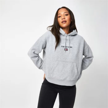 image of Jack Wills Stella Boxy Hoodie - Grey Marl