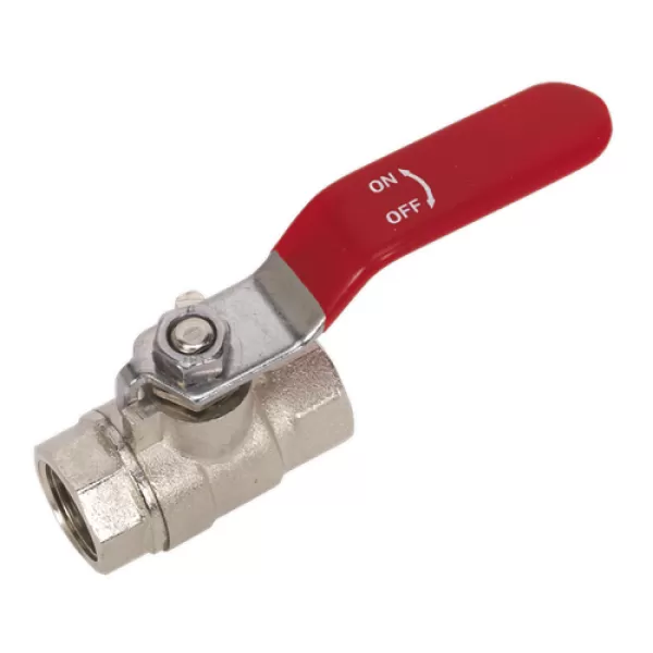 image of Sealey SA907 Lever Ball Valve 3/8BSP (F) x 3/8BSP (F)