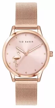 image of Ted Baker BKPFZF011 Womens Fitzrovia Flamingo Rose Watch