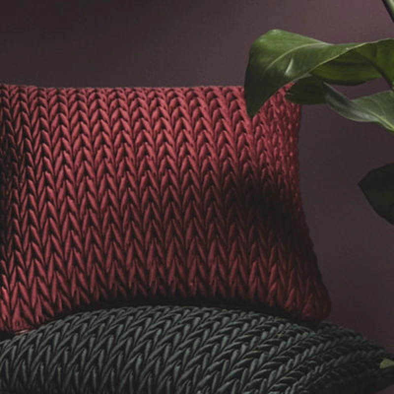 Image of Laurence Llewelyn-Bowen 'Amory' Luxe Velvet Filled Cushion Red