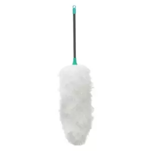 JVL Lightweight Flexible Microfibre Duster with Pole Turquoise/Grey - main image