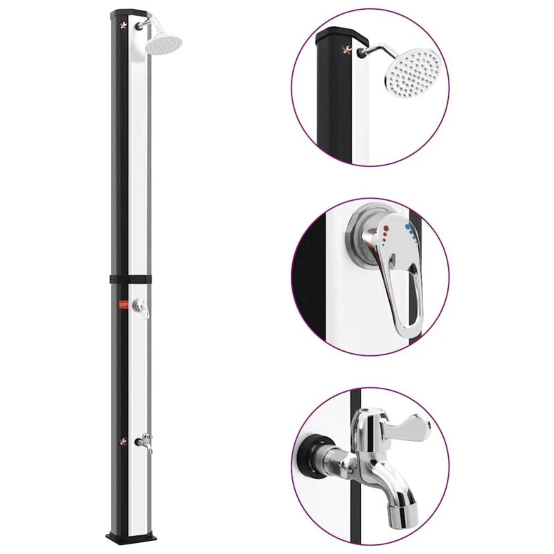 Image of VIDAXL Outdoor Solar Shower with Shower Head and Faucet 35 l Vidaxl 8720286178362