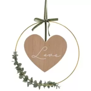 image of Downtown Love Story Love Hoop Wreath, Velvet