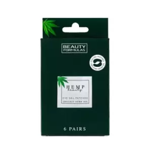 Beauty Formulas Organic Hemp Oil Eye Gel Patches 6 pairs