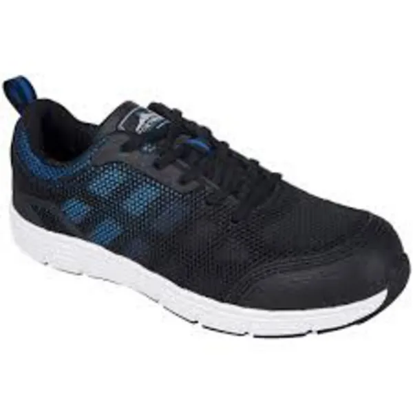 Image of Portwest Steelite Tove Safety Trainers FT15BKB39 Colour: Black / Blue