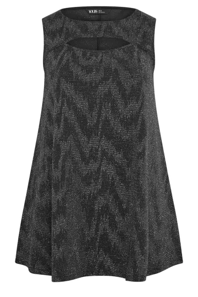 Image of Glitter Cut Out Vest Top