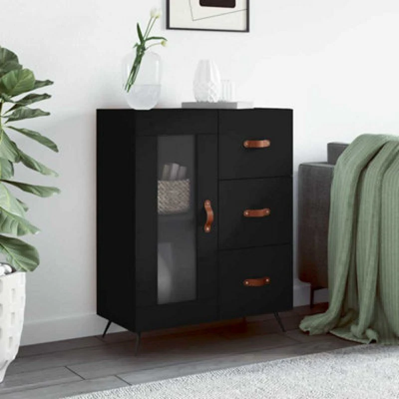 Image of VIDAXL Sideboard Black 69.5x34x90cm Engineered Wood Vidaxl 828013