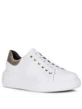 Image of Geox D Ottaya A Leather Trainer - White
