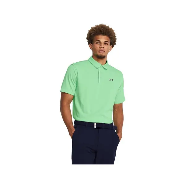 image of Under Armour Mens Tech Polo Matrix Green - L