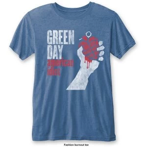 Image of Green Day - American Idiot Vintage Unisex Large T-Shirt - Blue