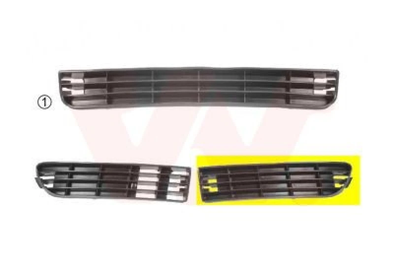 Image of VAN WEZEL Bumper grill VAN WEZEL 0314503