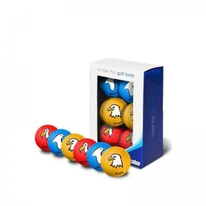 Image of Longridge Pack of 6 Under Par Novelty Golf Balls