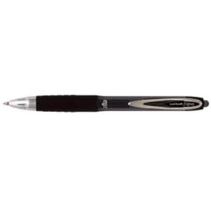 image of Uni Ball Signo UMN 207 RT Rollerball Pen Retractable Line Width 0.4mm Tip Width 0.7mm Black 1 x Pack of 12 Pens