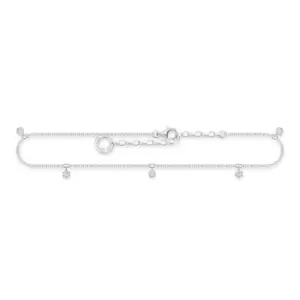 image of THOMAS SABO Silver Zirconia Drop Anklet